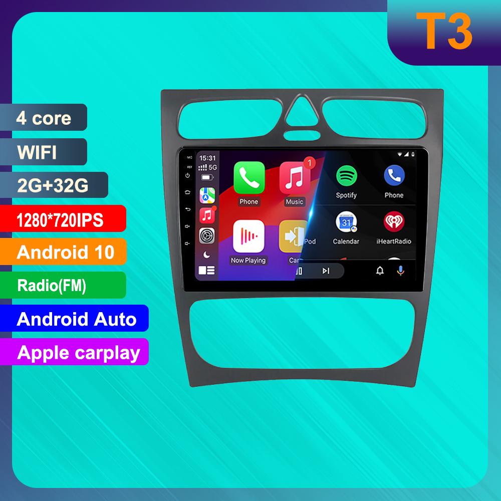 Android HD Reversing Camera with CarPlay for Mercedes-Benz C-Class W203 Navigation
