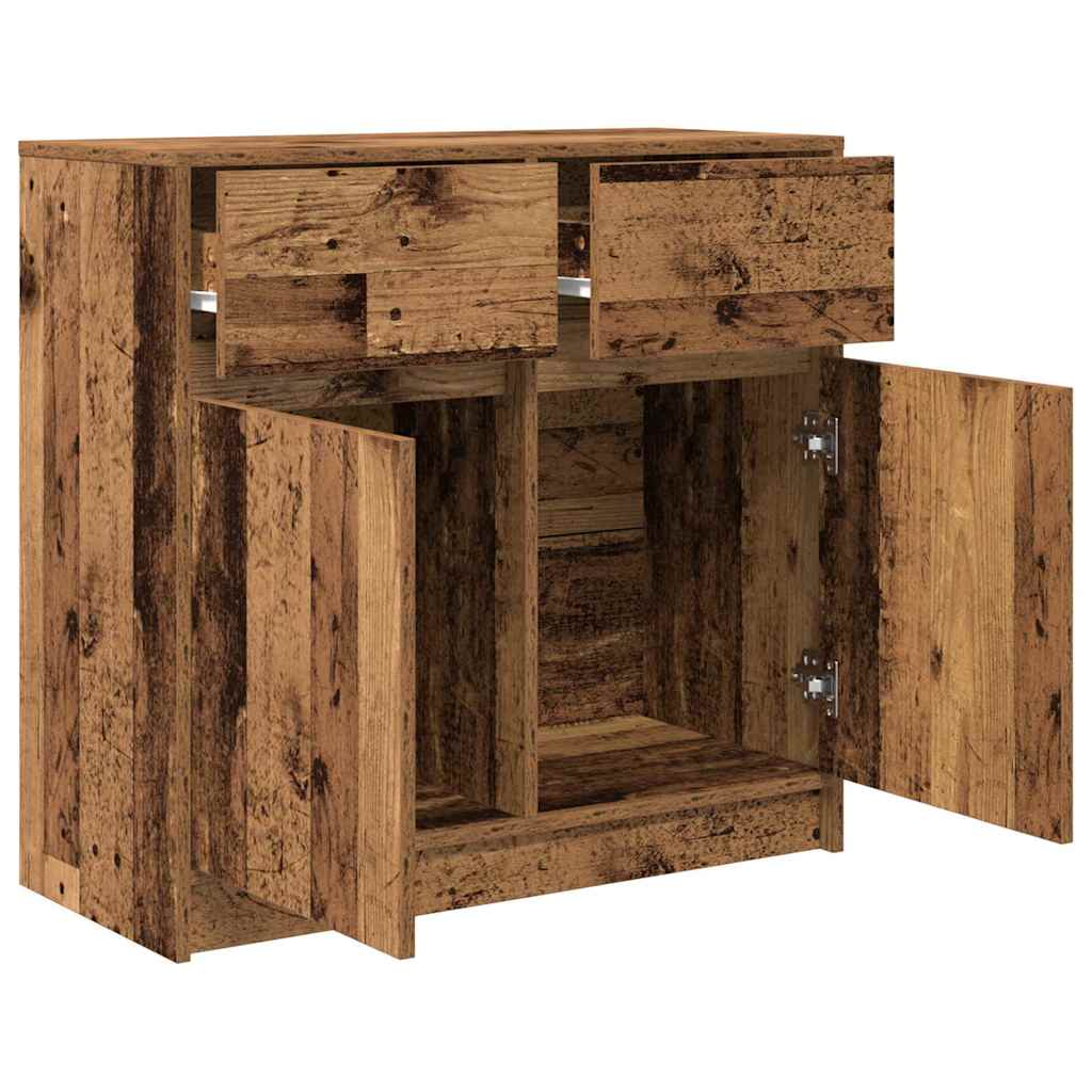 Sideboard with Drawer Rustic Wood Look 80 x 34 x 76 cm Engineered Wood
