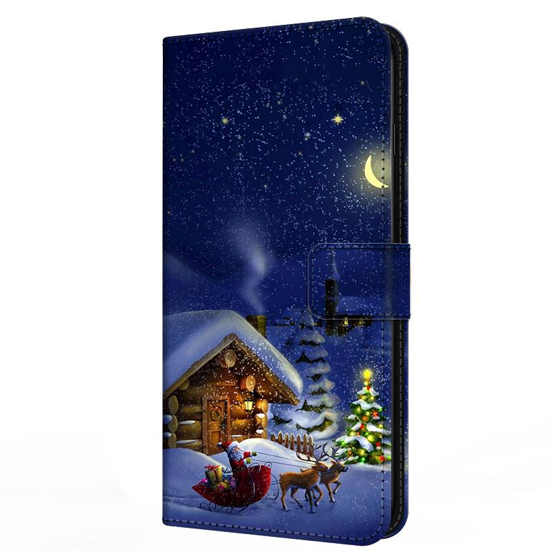 Cover For Xiaomi Poco F7 F 7 Relief Stand Book Flip Leather Case Merry Christmas Magnetic Wallet Protector Redmi Turbo 4 Pro