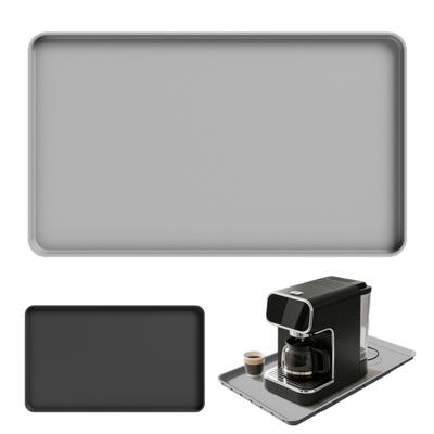 Silicone Coffee Bar Mat Anti-Slip Coaster Heat Resistant Thicken Tray Pad for Espresso Machine Station Multifunctional Kitchen Accessory