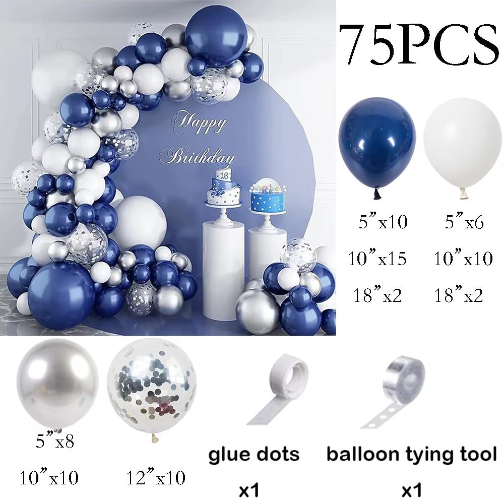 Royal Blue Balloons Garland Arch Blue Ballon Kit Wedding Anniversary Ceremony Decor Birthday Party Baby Shower Decoration Globos