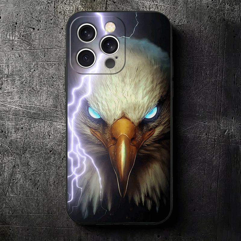 Bald Eagle Cool Soft Phone Case for iPhone 16 16E 17 Air 15 Pro Max 14 Plus 13 Mini 11 12 7 Black Cover Back Shell