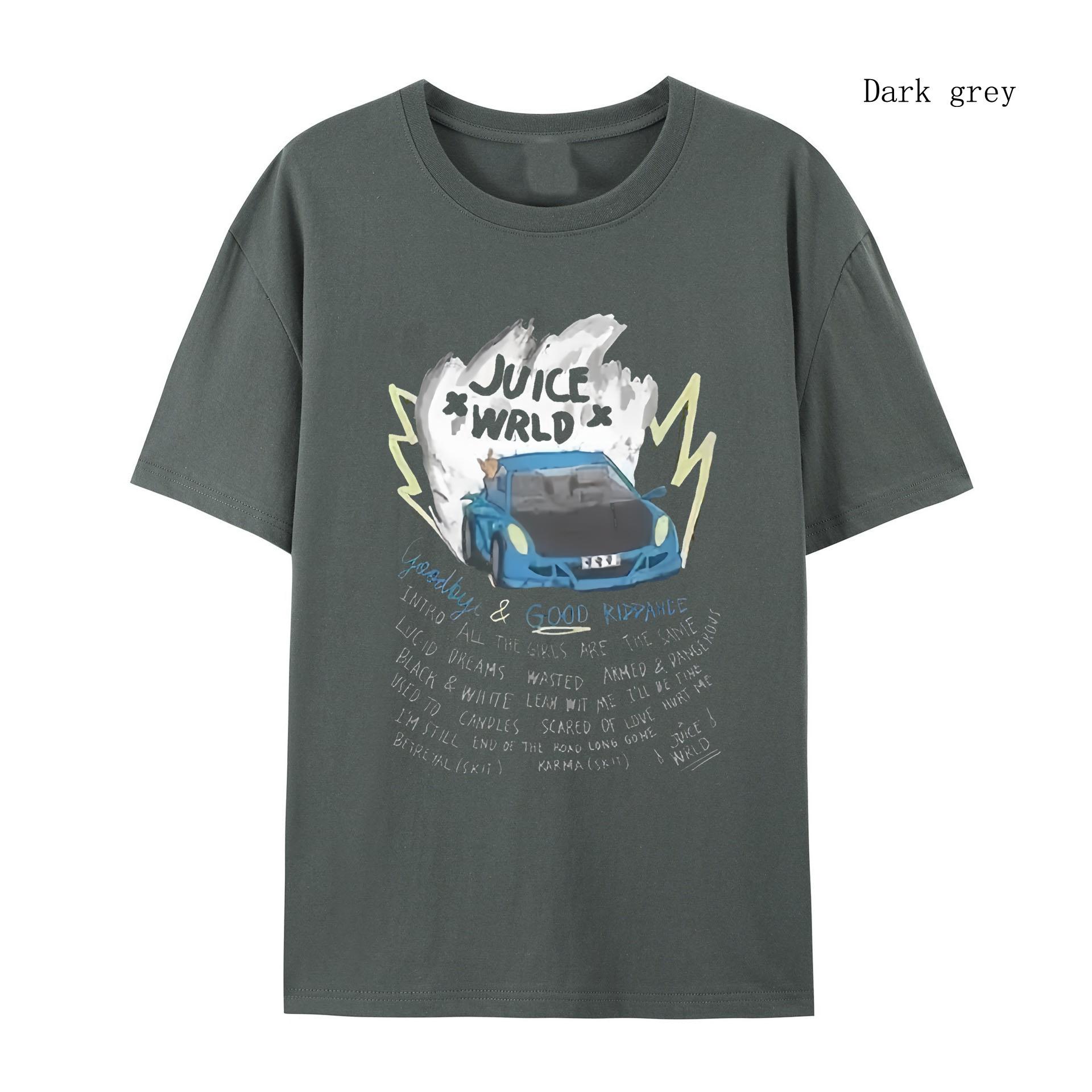 

Чоловіча та жіноча футболка 100% бавовна репер Juice Wrld футболка міська мода футболка популярний хіп-хоп футболка S