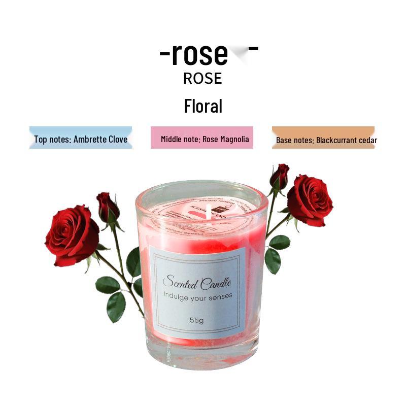 Aromatherapy Smokeless Candle – Long-lasting Fragrance, Creative Christmas Gift, Glass Cup Ornament for Bedroom Atmosphere.