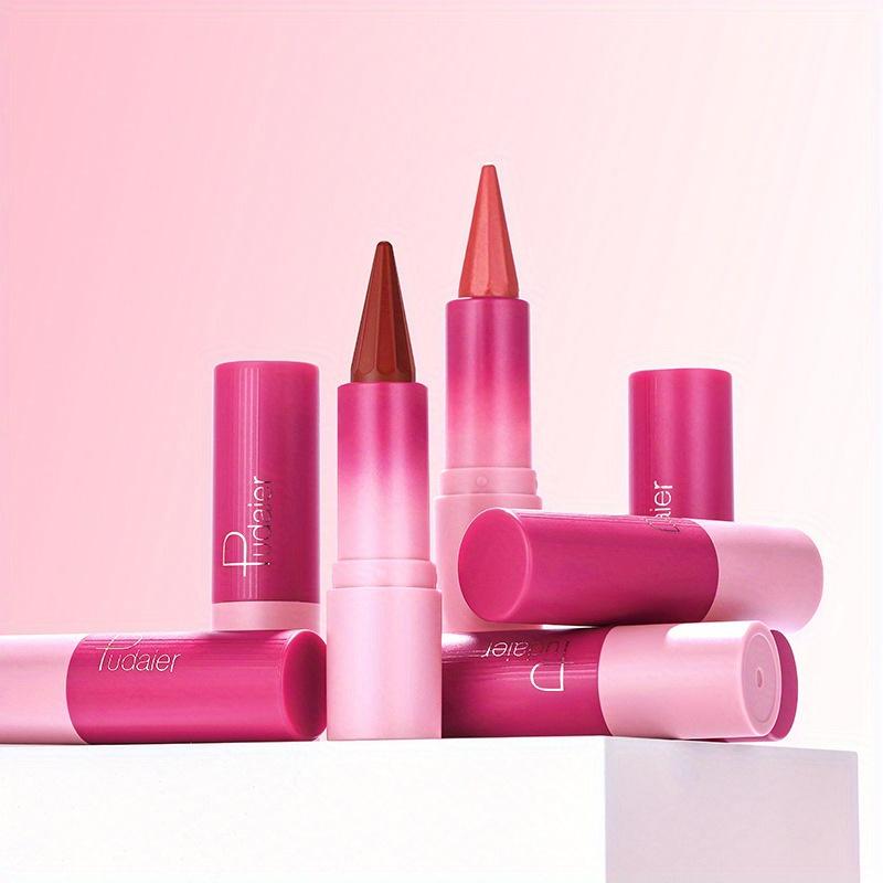 2-in-1 Matte Lipstick and Lip Liner Cone Tip Velvet Lipstick Pencil Silky Texture Waterproof Long-lasting Lipsticks Lip Combo Liner Lip Liner Stick