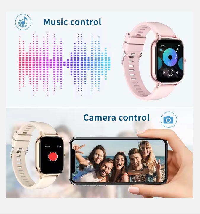 2025 Smartklocka trådlös samtal/uppringning Sportläge samtalsavisering och avvisning fitnessövervakning för iPhone/Andriod