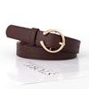 Black Leather Belt Women Premium Decorative Jeans Strap Metal Student Waistband