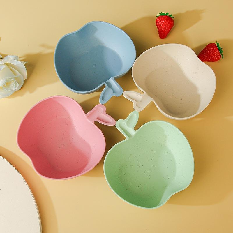 Apple-shaped Baby and Children's Feeding Bowls, Complementary Food Bowls, Sugar Water Bowls, Dessert Bowls, Ice Powder Bowls, and Cereal Bowls