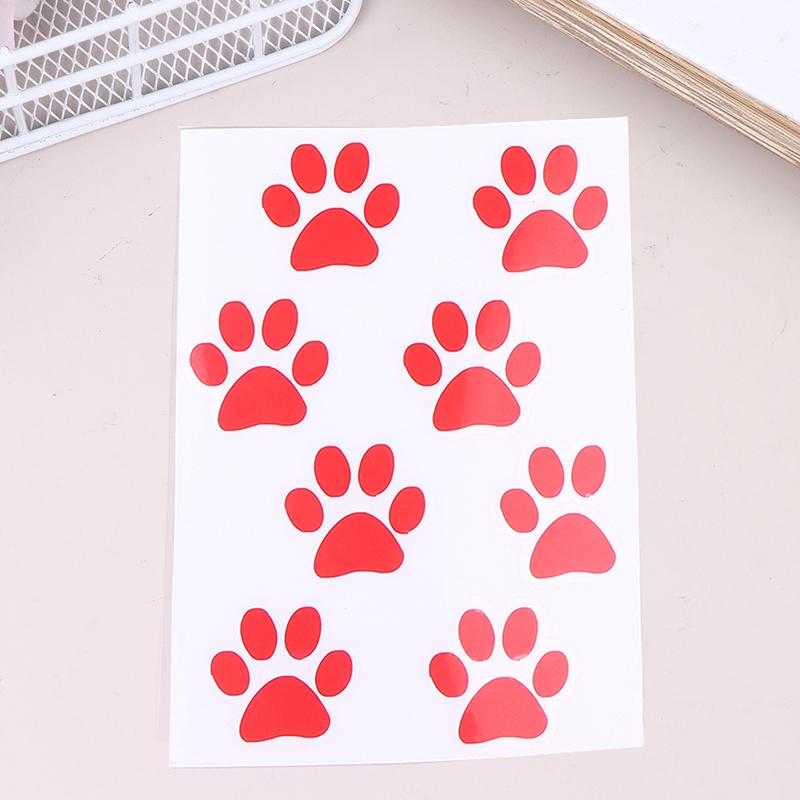 DIY Attractive Cat Paw Reflective Stick-ons for Bicycles, E-Bikes, MTB, Moto Helmets; Vinyl Adhesives for Bike Frames and Tubes