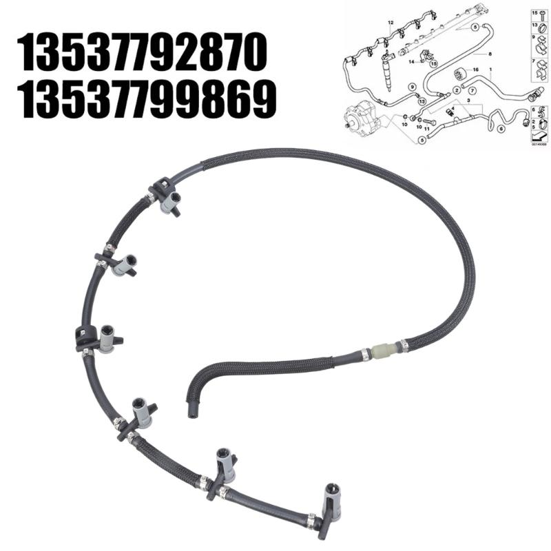 Fuel Return Line Hose 13537799869 13537792870 13537799962 for E60 E61 E63 E64 Return Pipe Replacement Accessories