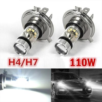 2st 110W Cree Led körljus 8000K bildimljus H4 H7 vitt ljus