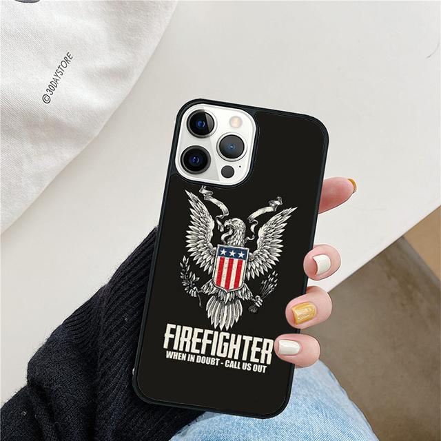 Fireman Firefighter Phone Case For iPhone 17 Air 15 16 Cover 11 13 14 Pro Max 12 Plus Max Fundas