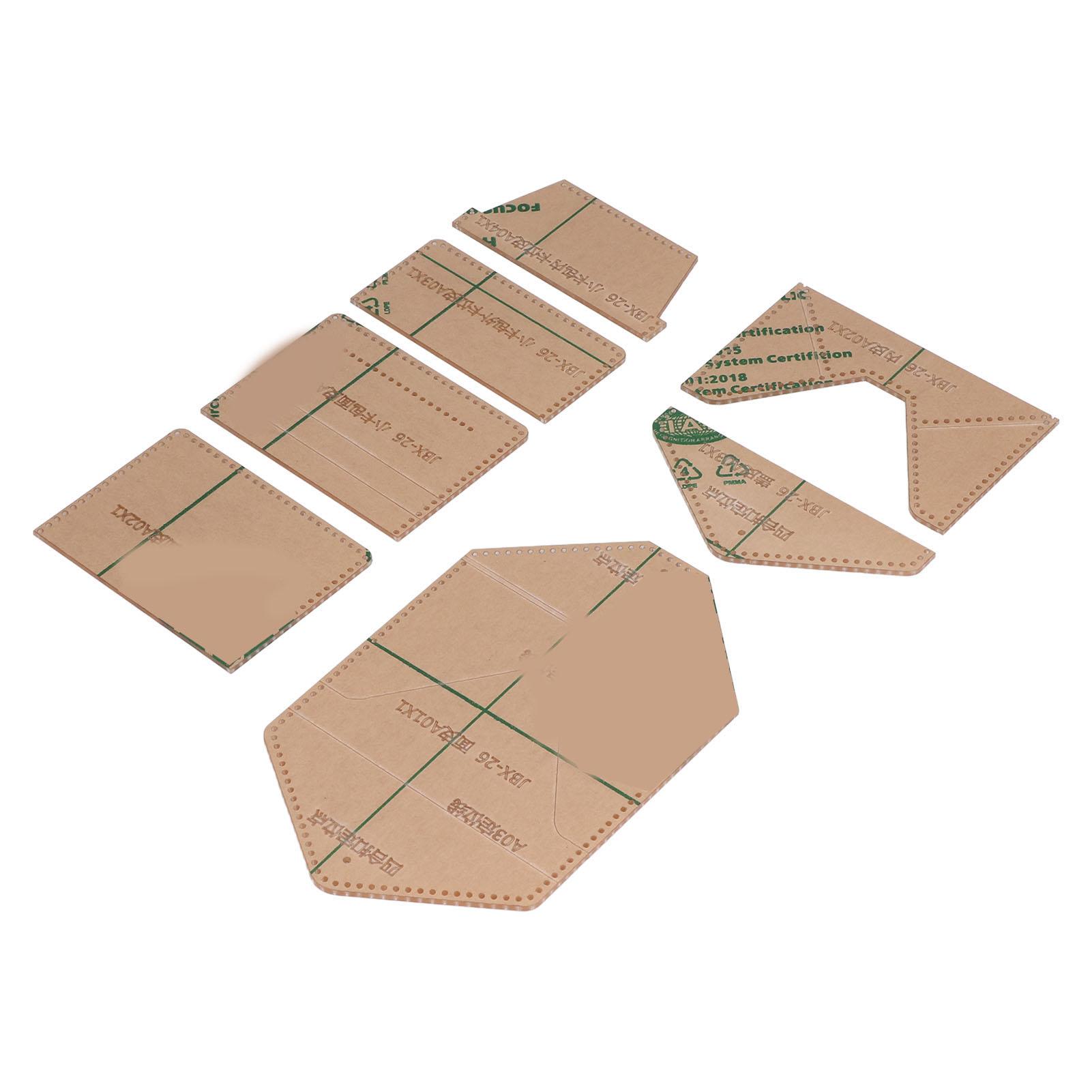 

7 шт. Пакет карт Акриловый шаблон Точное расстояние резки Прозрачная раскладка Сделай сам Акрил