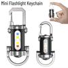 Mini Keychain Flashlights Portable Work Light with Red&Blue Light LED Torch  for Searching Hiking