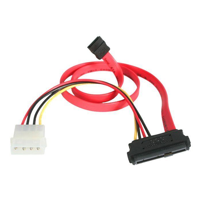 Câble Adaptateur - StarTech - SFF-8482 Vers SATA - 46 Cm - Alimentation LP4 - Rouge