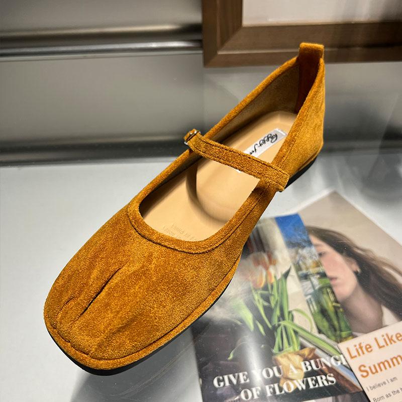 

Модная женская мягкая обувь, неглубокие женские туфли-балетки Мэри Джейн, плиссированные модные туфли-балетки с квадратным носком для женщин 35 жёлтый