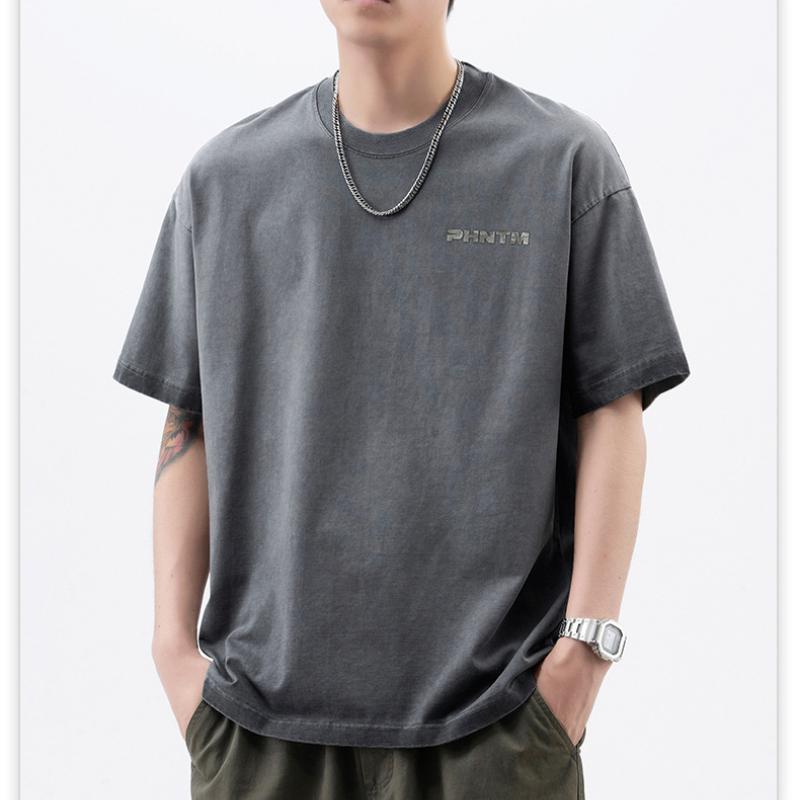 

Летний трендовый бренд Американский вязаный свободный модный принт Мужская футболка с коротким рукавом 3XL