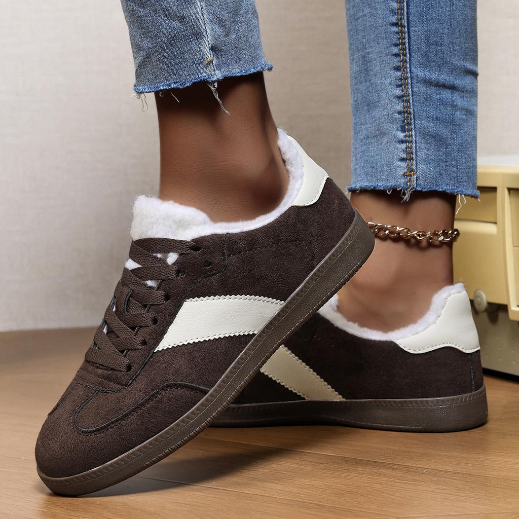 Fleece Board Shoes Women's Fashion Trendy Cotton Shoes Lightweight Sports Casual Shoes Non-slip and Wear-resistant Women's Shoes