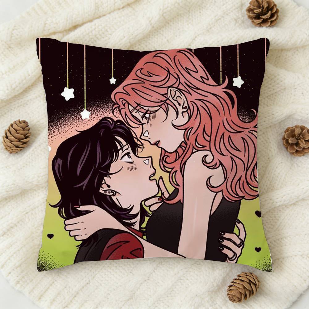 Mitsuki Koga Aya Tgswiiwagaa Doublesided Printed Square Decorative Cushion Cover for Sofa Living Room Home Decor