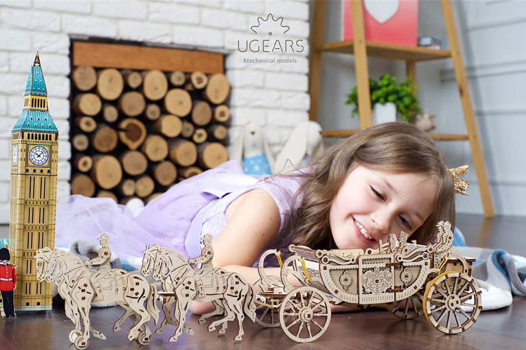 UGears Royal Carriage Wooden Building Block Toy 70050