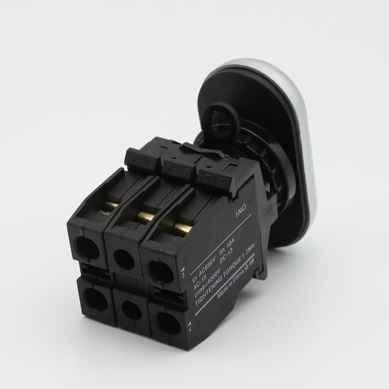 22mm Illuminated Double Head Momentary Push Button Switch 12V 24V 220V LED Lamp Silver Contact Spring Return 1NO1NC Switch LAK42