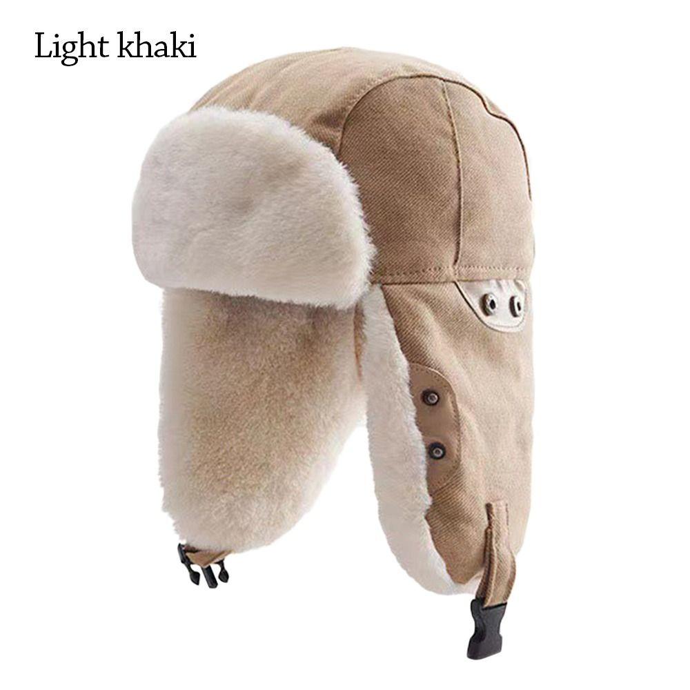 

Плюшевая шапка-ушанка, толстая лыжная русская шапка, уличный шлем с ушами для мужчин и женщин