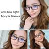 TR90 Square Myopia Glasses -1 0 To -6 0 Prescription Eyewear Unisex Blue Red Transparent Black Frame Lightweight Durable