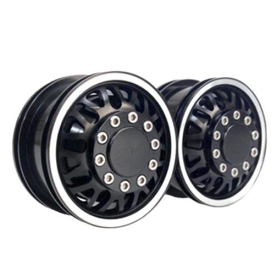 Eagle Model R Truck Wide Wheel Set E BBS Tamiya Trailer (2) 1/14 [Black] BT-WW05R-BK