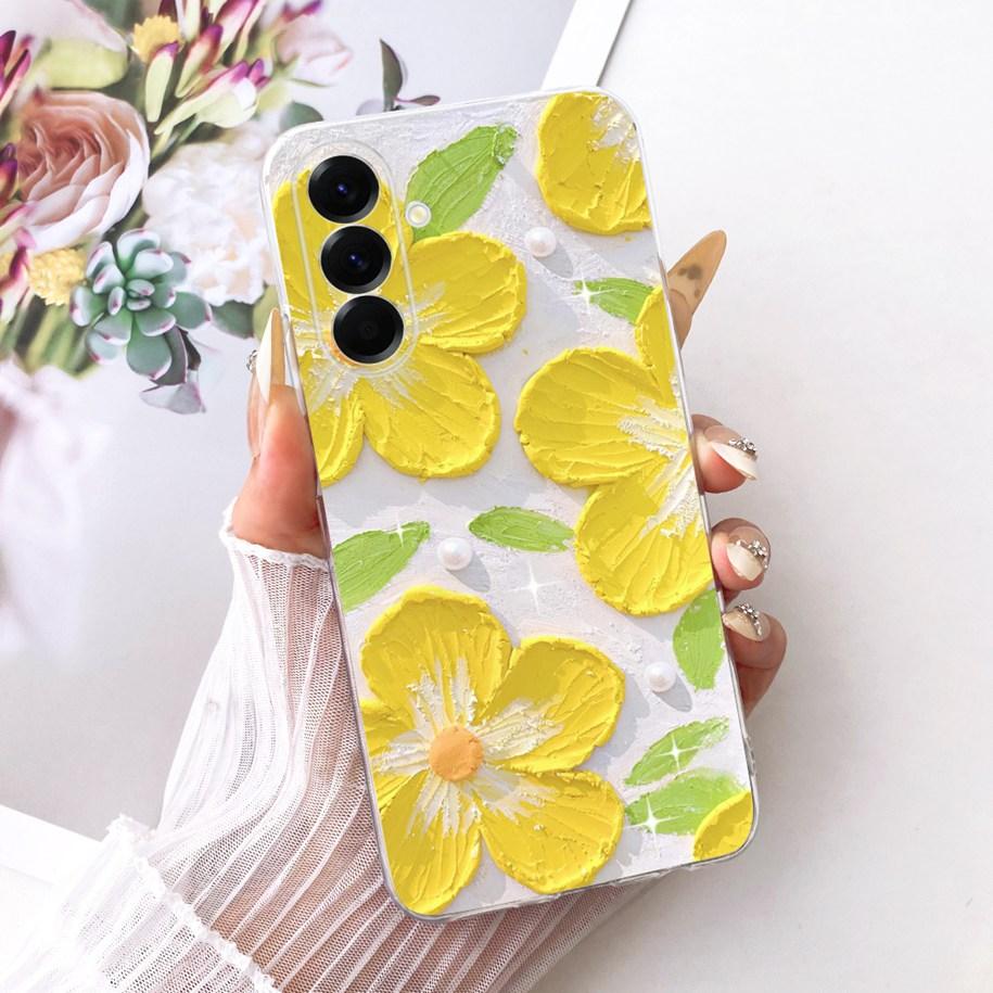 Case For Samsung Galaxy A37 5G Cover SM-A376B Popular Flower Soft Slim Silicone Cover For Samsung A57 A17 2025 A576B A176B Funda