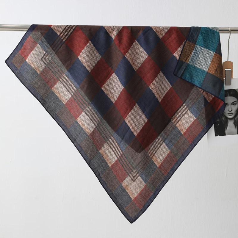 Polka dot double-sided heterochrome ethnic style retro 91 velvet large square scarf silk scarf women's spring and autumn warm shawl scarf scarf