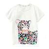 Little Maven 2026 Baby Girls Cartoon Leopard White T-Shirt Animals Cotton Lovely Tops Children Casual Clothes for Kids 2-7 Years