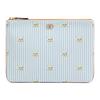 VLogo Signature Cat Pattern Zipper Closure Pebbled Leather Clutch Women Clutch Blue Ivory 8Y2P0AP5AXU9VM