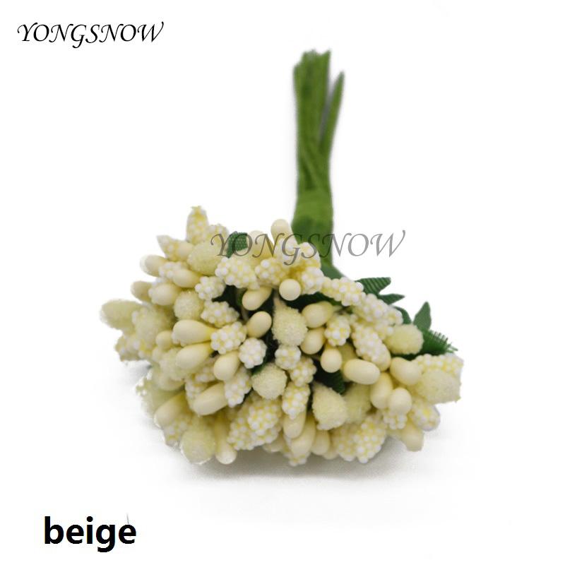 

24 шт./лот шелковицы тычинки искусственные цветы тычинки/сделай сам пестики для головок цветов свадебная вечеринка скрапбукинг ремесло украшения бежевый