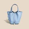 2025 Trending Women's Genuine Leather Cowhide Bucket Bag: Versatile, Top Layer Vegetable Tanned Handbag
