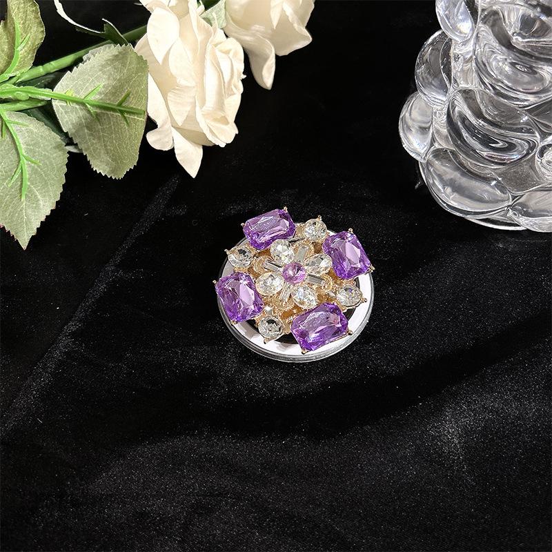 Magnetic Mobile Phone Airbag Bracket Magsafe Desktop Retractable Rhinestone Light Luxury Gemstone Pearl Lazy Ring Buckle