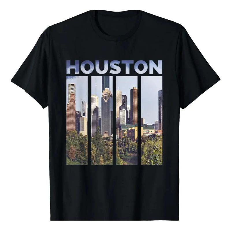 Camiseta Downtown Houston City Skyline Souvenirs State Texas S