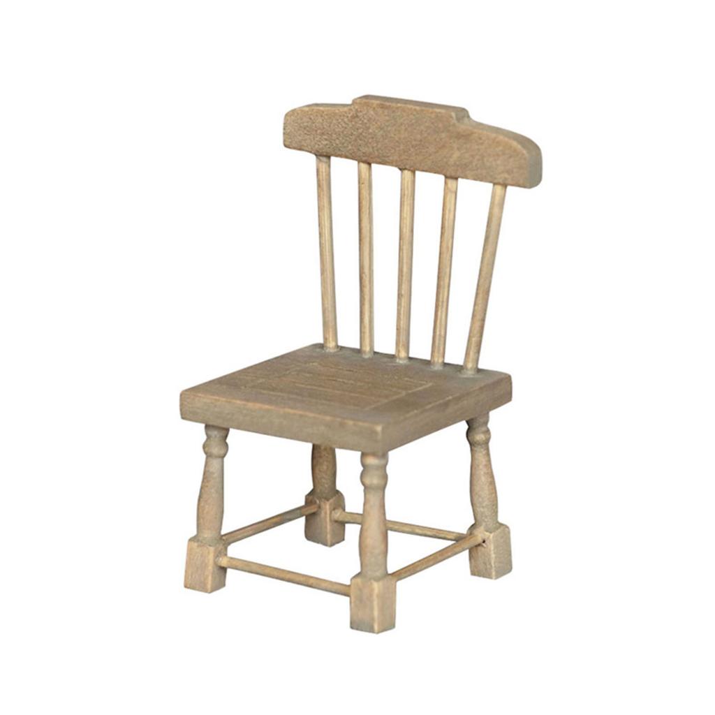 Miniatur Puppenhaus Esstisch und Stühle für 1/12 Maßstab Puppenhaus Ausstellungszene Dekoration Kinder Rollenspiel Zubehör