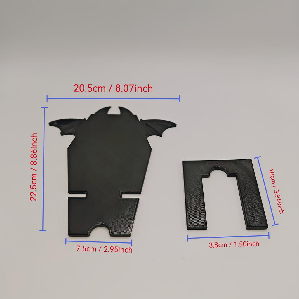 Art Deco Style 3D Printed Bat Phone Holder - Detachable Portable Multi-functional for Smartphones Halloween phone accessories
