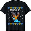 Jewdolph Hässlicher Chanukka Pullover Rentier Menora Chanukka T-Shirt
