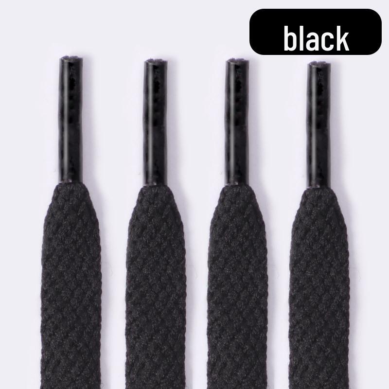 Customizable Black & White Flat Shoelaces for Air Force 1 and AJ1 Sneakers