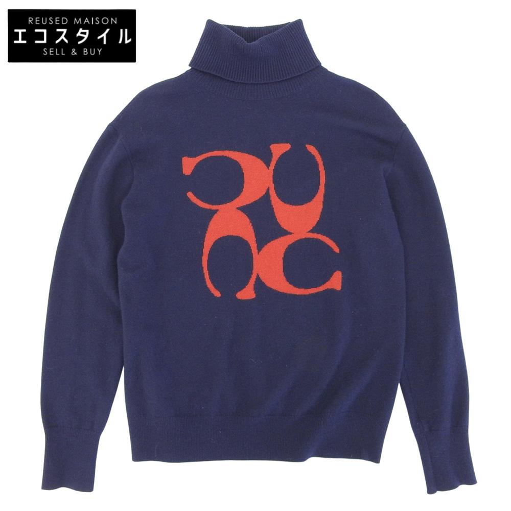 COACH Signature Turtleneck Knit Top, Women's, Navy, Size XS, 4530 tops XS NavyUsed