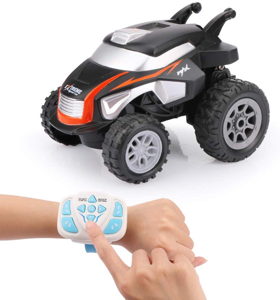 

F121 RC Mini Stunt Car 2.4G Электронные игрушки Вращение на 360 RC Гоночный автомобиль по бездорожью Часы Управление RC Игрушка для детей