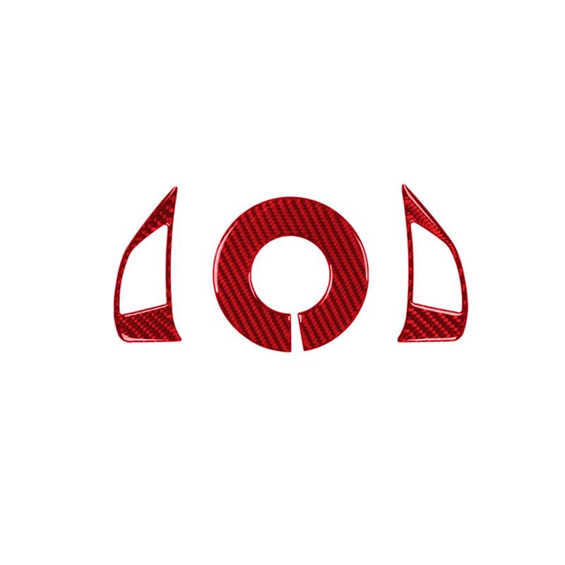 Carbon Fiber Car Steering Wheel Panel Buttons Trim Frame Cover Sticker For Fiat 500 2012-2015 Car Styling Accessories