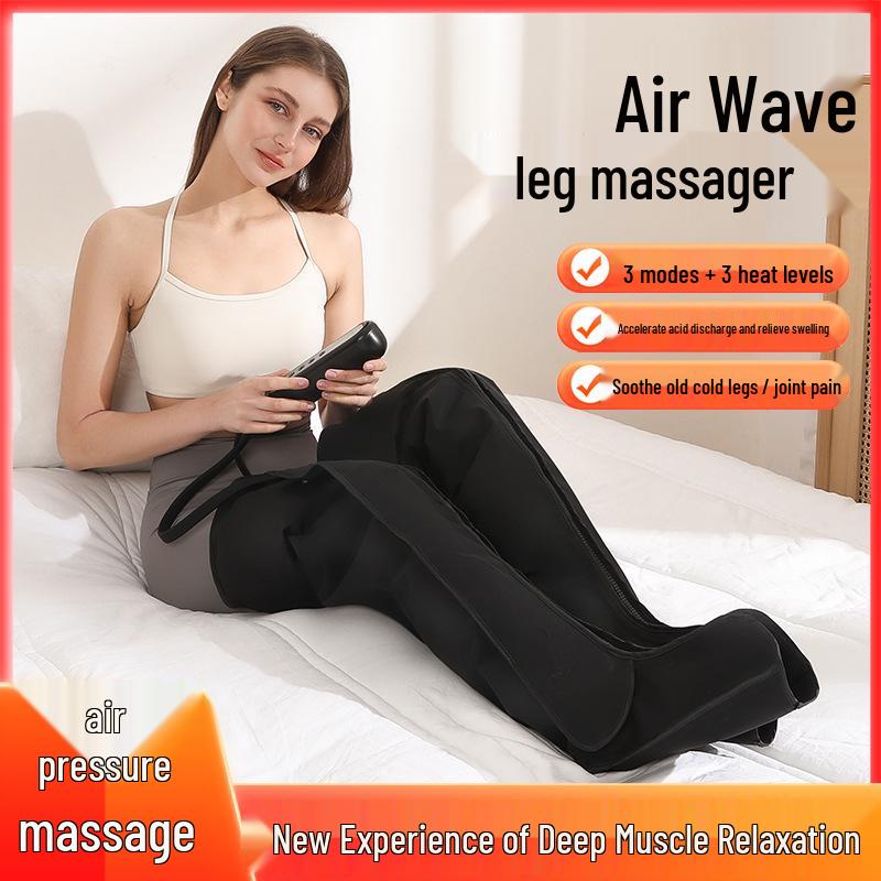 Personalized Air Pressure Leg Massager with Knee Heat Therapy and Thigh/Calf Massage