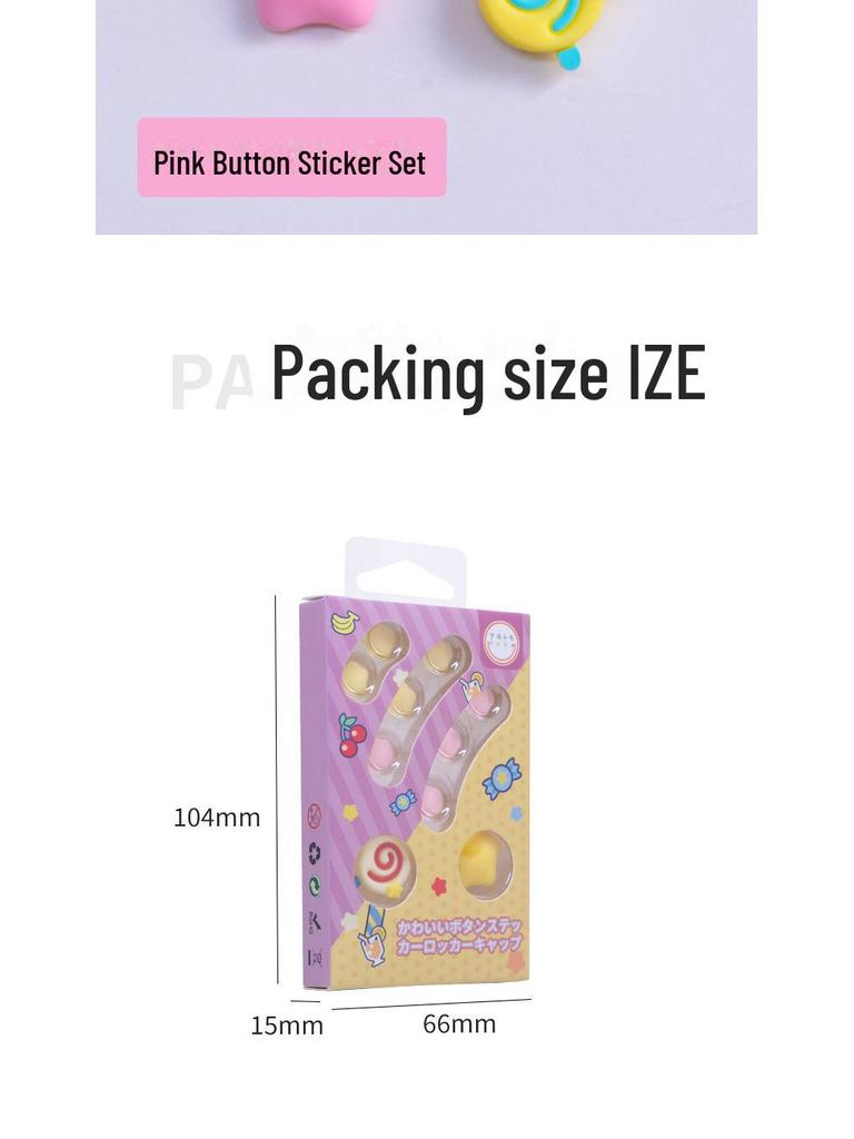 Switch Star Kirby-Themed Joystick Cap Stickers for OLED - No Glue Required, Compatible with Shell