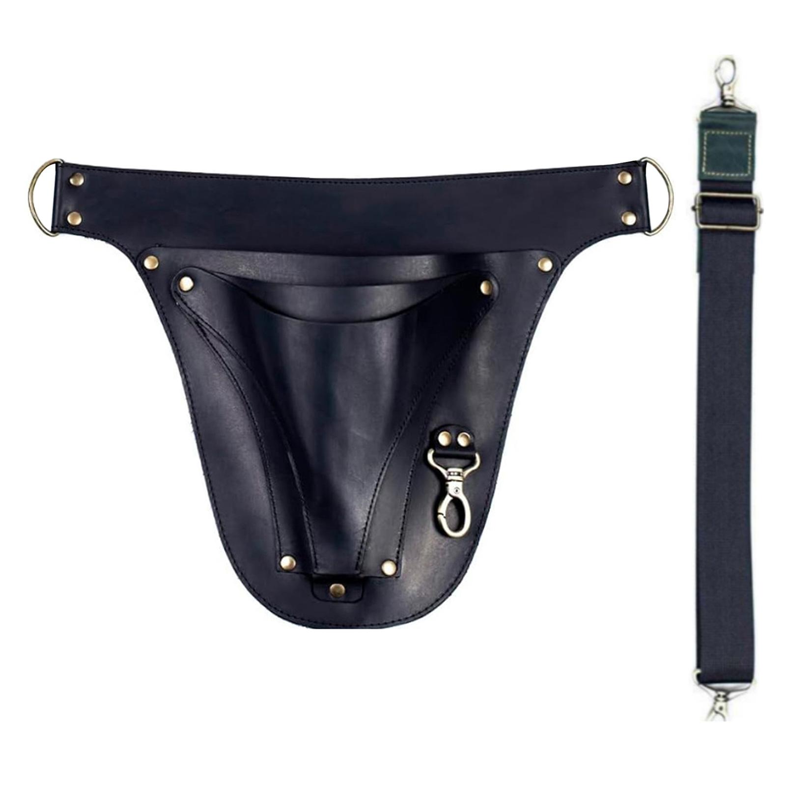 

Кожаная сумка-пояс для инструментов флориста для садоводства, фермера, кобуры для инструментов, подсумок, маленькая сумка-органайзер для плотника, электрика чёрный