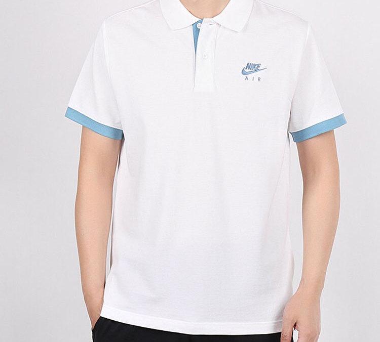 Nike Polo Shirts Men's White Lapel Moderate Straight Fit CW5248-100