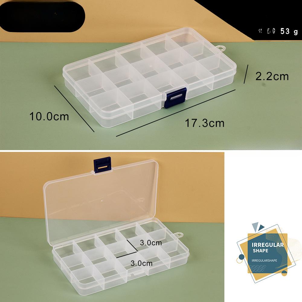 24 Compartments Clear Jewelry Box, Plastic Organizer Storage Container With Adjustable Dividers For Jewelry Crafts Beads