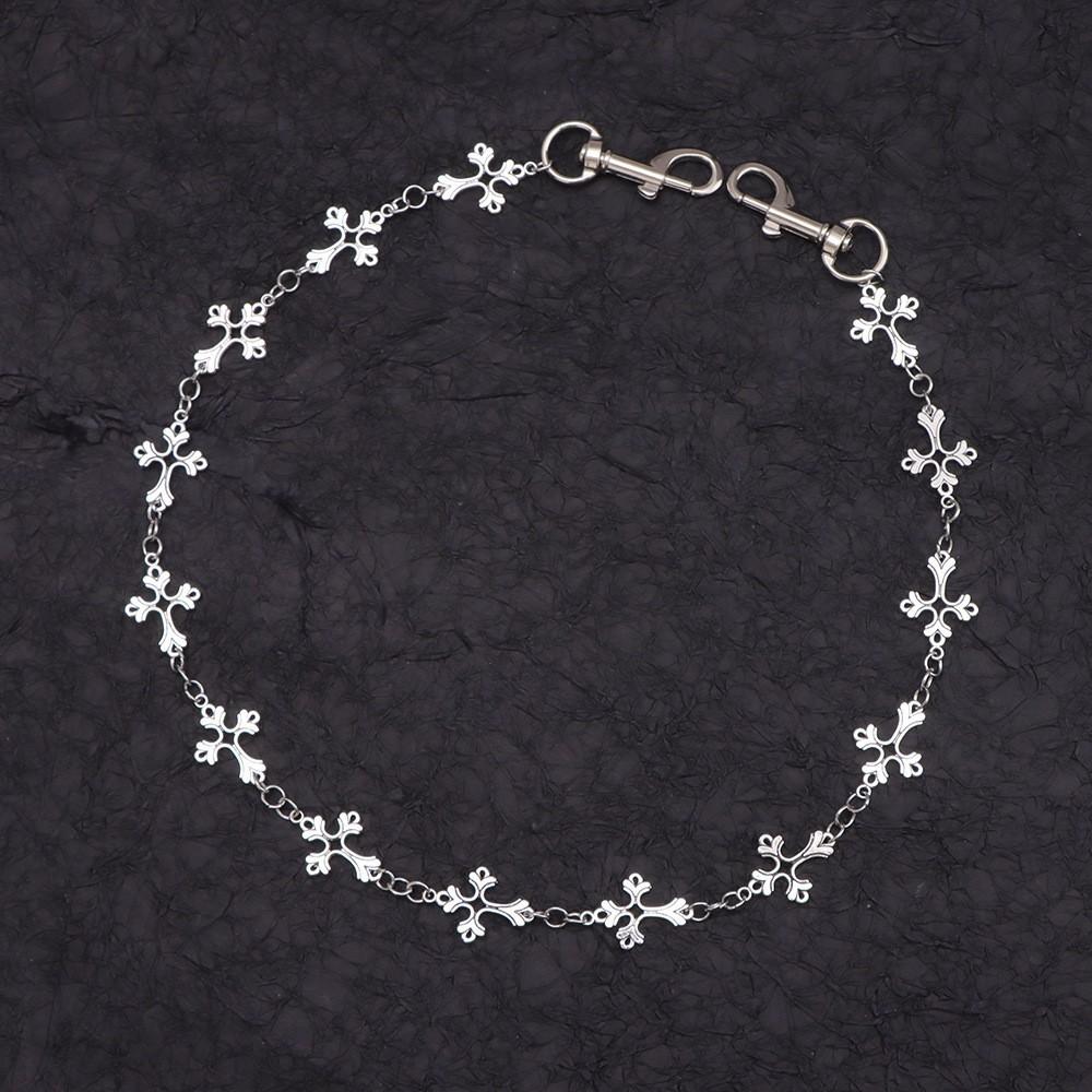 Retro Cross Metal Belt Chain For Adults Punk Gothic Jewelry Gift Accessory
