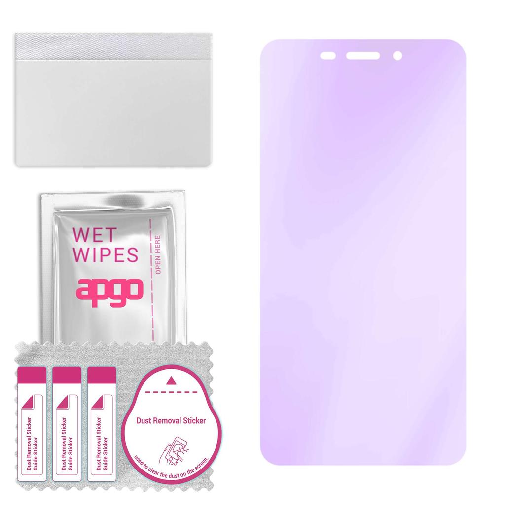 apgo Anti-Blue 9H Hybrid Protective Glass Compatible with ZTE Blade A5 (2019), Flexible Nano Glass, Great Replacement for Tempered Glass, Scratch-resi